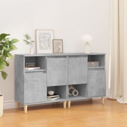 Berkfield Home Sideboards 2 pcs Concrete Grey 60x35x70 cm Engineered Wood - Size: 60 x 35 x 70 cm - thumbnail 1