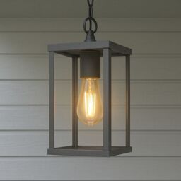 CGC Lighting 'Sienna' Black Hanging Outdoor Porch Lantern Ceiling Light