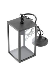 CGC Lighting 'Sienna' Black Hanging Outdoor Porch Lantern Ceiling Light - thumbnail 2