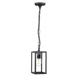 CGC Lighting 'Sienna' Black Hanging Outdoor Porch Lantern Ceiling Light - thumbnail 8