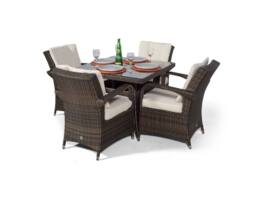 Thats Furniture Arizona Square 4 Seater Rattan Patio Dining Set in Brown - thumbnail 6