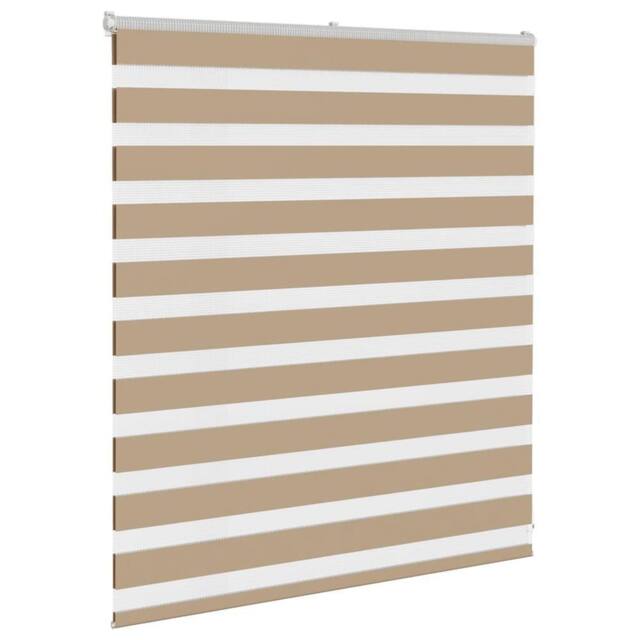 Berkfield Home Elegant Zebra Blind Sand Brown 125x100 cm Fabric Width 120.9 cm P - image 1
