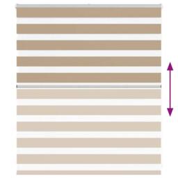 Berkfield Home Elegant Zebra Blind Sand Brown 125x100 cm Fabric Width 120.9 cm P - thumbnail 5
