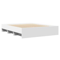 Berkfield Home Bed Frame without Mattress White 160x200 cm Engineered Wood - thumbnail 4