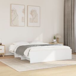 Berkfield Home Bed Frame without Mattress White 160x200 cm Engineered Wood - thumbnail 1