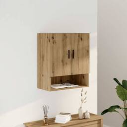 Berkfield Home Wall Cabinet Artisan Oak 60x31x70 cm Engineered Wood in Brown - Size: 60 x 31 x 70 cm - thumbnail 2
