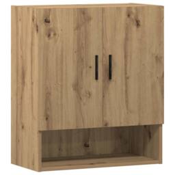 Berkfield Home Wall Cabinet Artisan Oak 60x31x70 cm Engineered Wood in Brown - Size: 60 x 31 x 70 cm - thumbnail 3