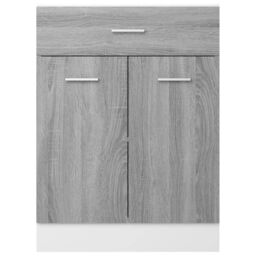 Berkfield Home Drawer Bottom Cabinet Grey Sonoma 60x46x81.5 cm Engineered Wood - thumbnail 5