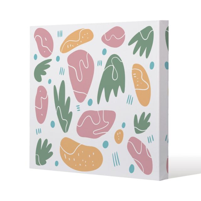 Benjamin Tate Design Abstract nature illustrations (Canvas Print) / 61 x 61 x 4cm in Natural - Size: 61 x 61 x 4 cm