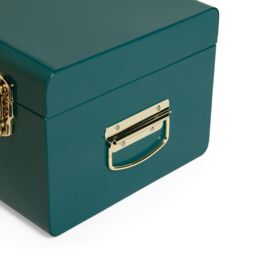 Beautify Gold Hardware Metal Storage Trunk in Teal - thumbnail 7