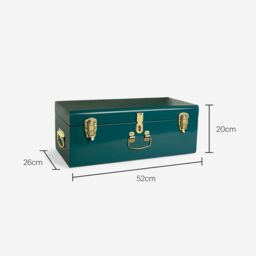 Beautify Gold Hardware Metal Storage Trunk in Teal - thumbnail 8