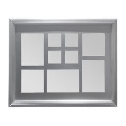 Orsina Silver 9 Photo Multi Photo Frame, Bedroom Display Piece, Polyresin Image Holder, Wall Frame With Hanging Hooks - thumbnail 1