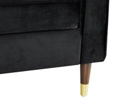 Home Detail Thomas 2 Seater Velvet Sofa in Black - thumbnail 4