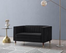 Home Detail Thomas 2 Seater Velvet Sofa in Black