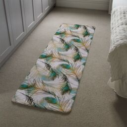 Benjamin Tate Design Imprints Peacock Feathers Runner Rug in Natural - Size: 67 cm x 230 cm - thumbnail 4