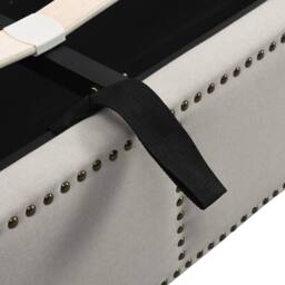 BTM Upholstered bed, functional storage bed, rivet decoration, velvet in Grey - Size: Double - thumbnail 6