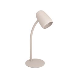 Eglo Carlo Modern Steel Flexible Desk Lamp, Sandy in Light Sand - thumbnail 2
