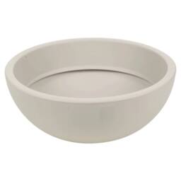 Havendro Set of 1 Round Flower Pot Planter Plastic Garden Patio Low Bowl in Beige - thumbnail 1