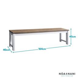 Nöa and Nani Hever Bench in White and Dark Pine - thumbnail 5