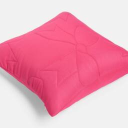 OHS 2 x Bows Quilted Pinsonic Cushion Covers Home Décor in Bright Pink - Size: 45 cm x 45 cm - thumbnail 6
