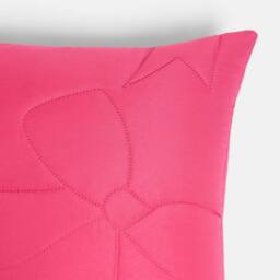 OHS 2 x Bows Quilted Pinsonic Cushion Covers Home Décor in Bright Pink - Size: 45 cm x 45 cm - thumbnail 7
