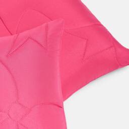 OHS 2 x Bows Quilted Pinsonic Cushion Covers Home Décor in Bright Pink - Size: 45 cm x 45 cm - thumbnail 5