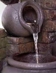 Primrose 1.2m 3-tier Cascading Jars on Wall with Planter & Lights by Ambient? in Brown - thumbnail 5