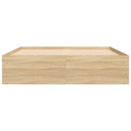 Berkfield Home Bed Frame Sonoma Oak 160x200 cm in Brown - thumbnail 6