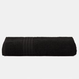 OHS Luxury Hand Towel 100% Cotton Bathroom in Black - thumbnail 2