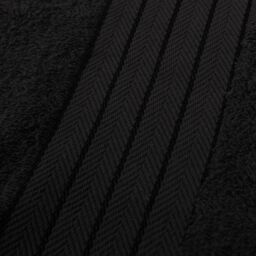 OHS Luxury Hand Towel 100% Cotton Bathroom in Black - thumbnail 4