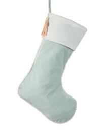 Dibor Set of 4 Light Blue Berkeley Velvet Xmas Gift Christmas Stocking - Size: 4 Pack - thumbnail 2