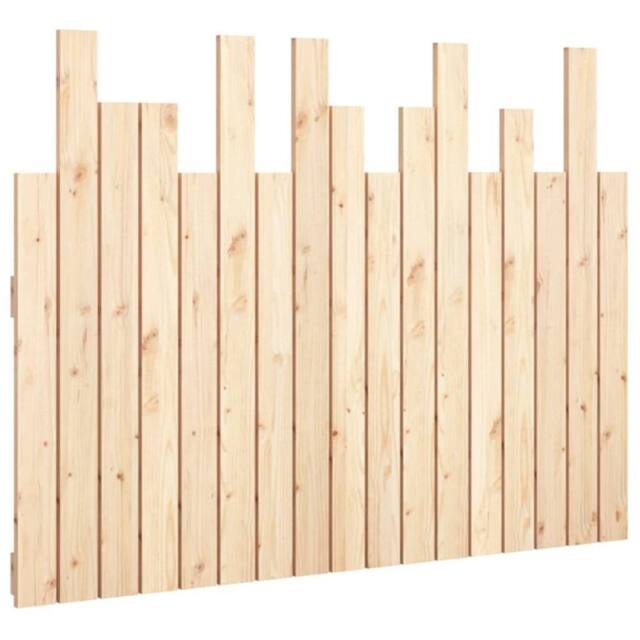 Berkfield Home Wall Headboard 108x3x80 cm Solid Wood Pine in Light Tan - Size: 108 x 3 x 80 cm - image 1