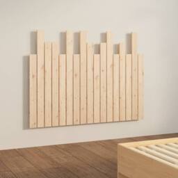 Berkfield Home Wall Headboard 108x3x80 cm Solid Wood Pine in Light Tan - Size: 108 x 3 x 80 cm - thumbnail 4