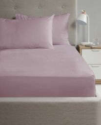 Rapport Home 56P Polycotton Flat Sheet in Lilac - Size: King - thumbnail 1