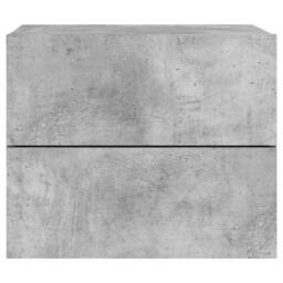 Berkfield Home Durable Wall-mounted Bedside Cabinet with LED Lights Concrete Gery in Grey - thumbnail 7