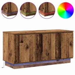 Berkfield Home TV Cabinet Old Wood 100x38x49 cm Engineered Wood in Brown - Size: 100 x 38 x 49 cm - thumbnail 4