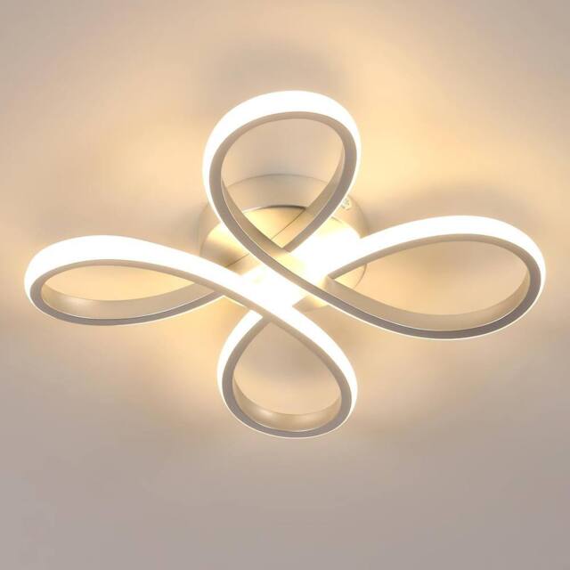 Goeco LED Ceiling Light, 30W, Creative Flower Shape Ceiling Lighting, 3000K in Silver - image 1