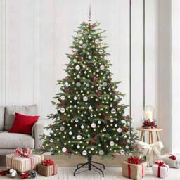 Berkfield Home Artificial Christmas Tree with 300 LEDs with Stand Green 240 cm