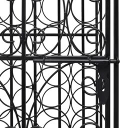 Berkfield Home Wine Rack for 28 Bottles Metal in Black - thumbnail 6