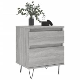 Berkfield Home Bedside Cabinets 2 pcs Grey Sonoma 40x35x50 cm Engineered Wood - Size: 40 x 35 x 50 cm - thumbnail 3