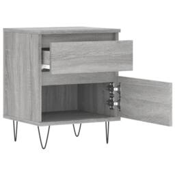 Berkfield Home Bedside Cabinets 2 pcs Grey Sonoma 40x35x50 cm Engineered Wood - Size: 40 x 35 x 50 cm - thumbnail 7