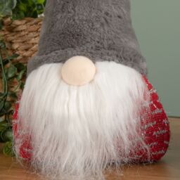 Samuel Alexander 35cm Battery Operated Light up Christmas Gonk with Grey Hat & Red Body - thumbnail 6