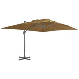 Berkfield Home Cantilever Umbrella with Aluminium Pole 400x300 cm Taupe - thumbnail 2