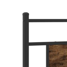 Berkfield Home Bed Frame Frame Smoked Oak 75x190 cm Small Single Wood in Brown - thumbnail 9