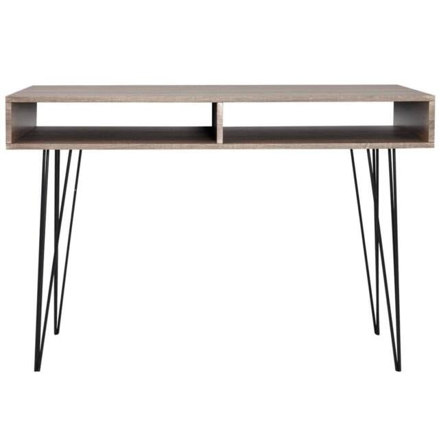 Berkfield Home Desk with 2 Compartments Grey - image 1