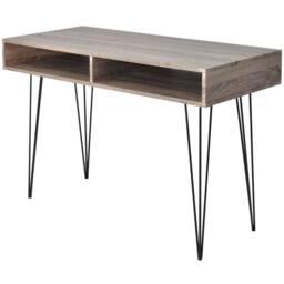 Berkfield Home Desk with 2 Compartments Grey - thumbnail 2