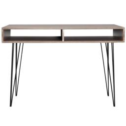 Berkfield Home Desk with 2 Compartments Grey - thumbnail 1