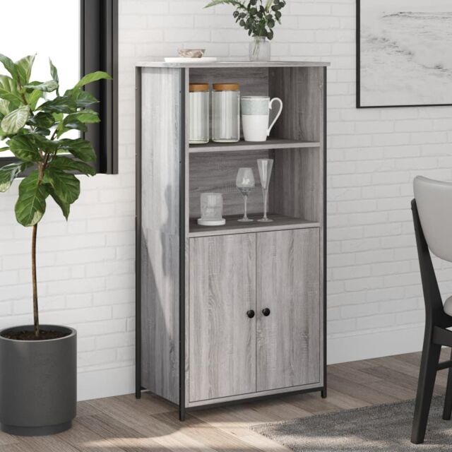 Berkfield Home Highboard Grey Sonoma 62x36x121.5 cm Engineered Wood - image 1