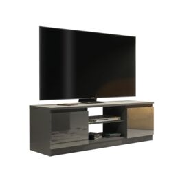 Creative Furniture TV Unit 120cm Modern - Dark Grey with High Gloss Doors - thumbnail 5