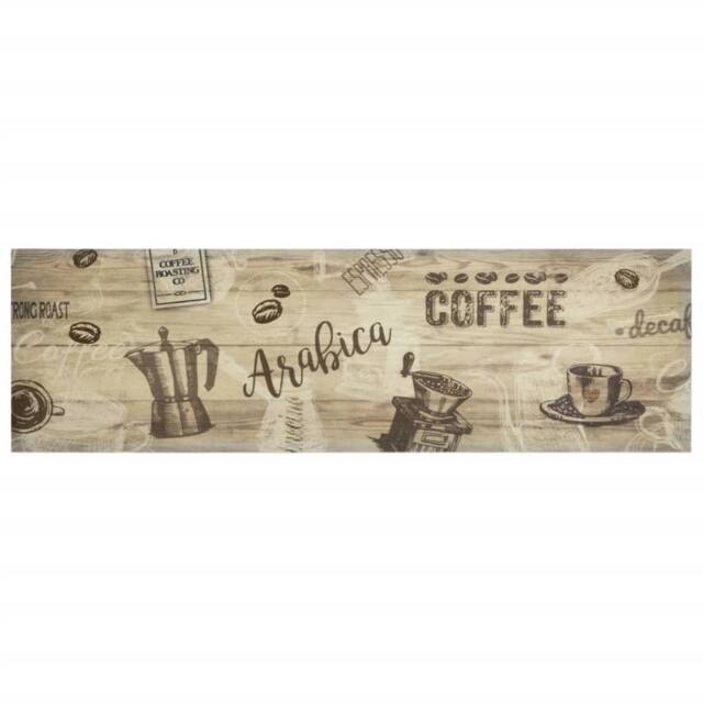 Berkfield Home Kitchen Rug Washable Coffee Brown 45x150 cm Velvet - image 1